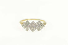 Load image into Gallery viewer, 10K 0.60 Ctw Diamond Squared Cluster Engagement Ring Size 11 Yellow Gold