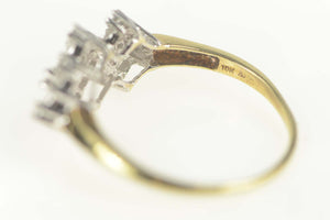 10K 0.60 Ctw Diamond Squared Cluster Engagement Ring Size 11 Yellow Gold