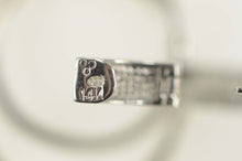 Load image into Gallery viewer, 14K Diamond Inset Layered Look Statement Hoop Earrings White Gold