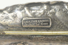 Load image into Gallery viewer, Sterling Silver Cini Black Starr & Gorham Art Nouveau Leaf Pin/Brooch