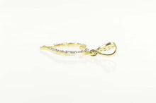 Load image into Gallery viewer, 10K Pave Diamond Encrusted Curvy Heart Love Pendant Yellow Gold