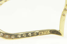 Load image into Gallery viewer, 10K Pave Diamond Encrusted Curvy Heart Love Pendant Yellow Gold