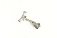 Load image into Gallery viewer, Sterling Silver 3D Stylized Elaborate Fish Drop Slide Pendant