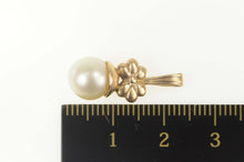 Load image into Gallery viewer, 14K Retro Pearl Flower Classic Simple Pendant Yellow Gold