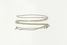 Load image into Gallery viewer, 14K 1.7mm Cable Link Classic Chain Necklace 20" White Gold