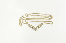 Load image into Gallery viewer, 10K Chevron Twist Diamond Accent Box Chain Necklace 16.75" Yellow Gold