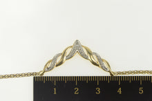 Load image into Gallery viewer, 10K Chevron Twist Diamond Accent Box Chain Necklace 16.75" Yellow Gold