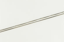 Load image into Gallery viewer, 14K 0.7mm Square Chain Classic Box Link Necklace 18" White Gold