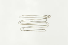 Load image into Gallery viewer, 14K 0.7mm Square Chain Classic Box Link Necklace 18" White Gold