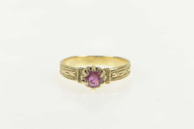 Load image into Gallery viewer, 14K Art Deco Natural Ruby Ornate Engagement Ring Size 6 Yellow Gold