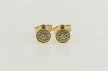 Load image into Gallery viewer, 14K Pandora Radiant Elegance Diamond Halo Stud Earrings Yellow Gold