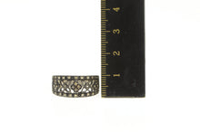 Load image into Gallery viewer, Sterling Silver Fancy Diamond Ornate Floral Lattice Band Ring