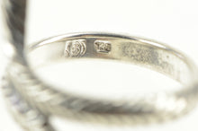 Load image into Gallery viewer, Sterling Silver Garnet Eyed Snake Serpent Wrap Statement Ring
