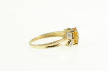 Load image into Gallery viewer, 10K Citrine Diamond Accent Statement Ring Yellow Gold