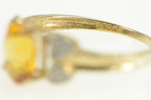 Load image into Gallery viewer, 10K Citrine Diamond Accent Statement Ring Yellow Gold