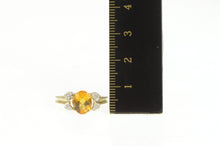 Load image into Gallery viewer, 10K Citrine Diamond Accent Statement Ring Yellow Gold