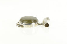 Load image into Gallery viewer, Sterling Silver Oval Labradorite Cabochon Ornate Statement Pendant
