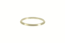 Load image into Gallery viewer, 14K 1950's Vintage NOS 1.3mm Grooved Band Ring White Gold