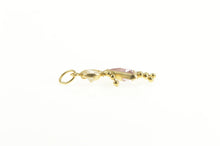 Load image into Gallery viewer, 14K October Birthstone Baby Syn. Pink Topaz Charm/Pendant Yellow Gold