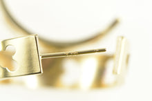 Load image into Gallery viewer, 14K Walt Disney Mickey Mouse Squared Hoop Earrings Yellow Gold