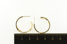 Load image into Gallery viewer, 14K Walt Disney Mickey Mouse Squared Hoop Earrings Yellow Gold