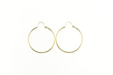 Load image into Gallery viewer, 14K 33.4mm Classic Simple Round Statement Hoop Earrings Yellow Gold