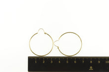 Load image into Gallery viewer, 14K 33.4mm Classic Simple Round Statement Hoop Earrings Yellow Gold