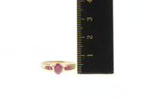 Load image into Gallery viewer, 14K Oval Natural Ruby Diamond Ornate Engagement Ring Yellow Gold