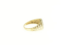Load image into Gallery viewer, 10K Diamond Round Watch Band Style Statement Ring Yellow Gold