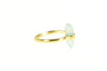 Load image into Gallery viewer, Sterling Silver Opalite Point Inset Ornate Open Face Crystal Ring