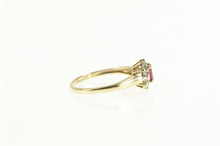 Load image into Gallery viewer, 10K Marquise Ruby Diamond Halo Engagement Ring Yellow Gold
