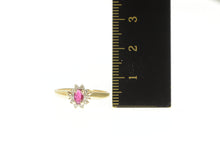 Load image into Gallery viewer, 10K Marquise Ruby Diamond Halo Engagement Ring Yellow Gold