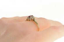 Load image into Gallery viewer, 10K Marquise Ruby Diamond Halo Engagement Ring Yellow Gold