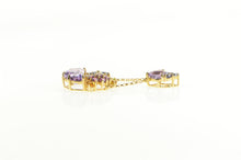 Load image into Gallery viewer, 14K Amethyst Citrine Peridot Iolite Bouquet Pendant Yellow Gold