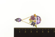 Load image into Gallery viewer, 14K Amethyst Citrine Peridot Iolite Bouquet Pendant Yellow Gold