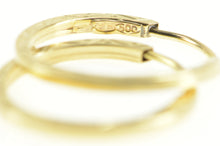Load image into Gallery viewer, 12K Geometric Zig Zag Pattern Squared Hoop Earrings Yellow Gold