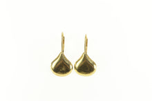 Load image into Gallery viewer, 14K Retro Puffy Tear Drop Dangle Statement Earrings Yellow Gold