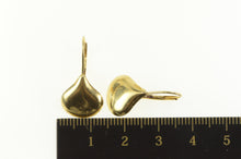 Load image into Gallery viewer, 14K Retro Puffy Tear Drop Dangle Statement Earrings Yellow Gold