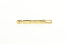Load image into Gallery viewer, 10K Tiered Diamond Inset Bar Drop Statement Pendant Yellow Gold