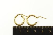 Load image into Gallery viewer, 10K 15.6mm Classic Rounded Fashion Hoop Earrings Yellow Gold