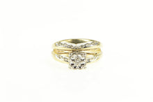 Load image into Gallery viewer, 14K 1950's Classic Diamond Engagement Bridal Set Ring Yellow Gold