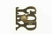 Load image into Gallery viewer, 14K Try God Word Cut Out Tiffany & Co. Lapel Pin/Brooch White Gold