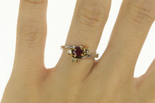 Load image into Gallery viewer, 14K 0.68 Ctw Natural Ruby Diamond Cluster Ring White Gold
