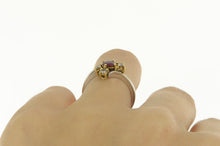Load image into Gallery viewer, 14K 0.68 Ctw Natural Ruby Diamond Cluster Ring White Gold