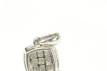 Load image into Gallery viewer, 14K Princess Cut Diamond Halo Squared Cluster Pendant White Gold