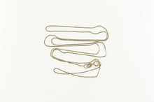 Load image into Gallery viewer, 14K 0.6mm Classic Square Chain Link Box Necklace 19" White Gold