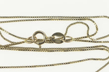 Load image into Gallery viewer, 14K 0.6mm Classic Square Chain Link Box Necklace 19" White Gold