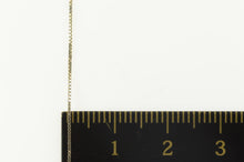 Load image into Gallery viewer, 14K 0.6mm Classic Square Chain Link Box Necklace 19" White Gold