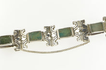 Load image into Gallery viewer, Sterling Silver Bloodstone Ornate Taxco Miguel Melendez Bracelet 7.25"