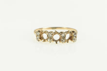 Load image into Gallery viewer, 14K Diamond Inset Retro Wedding Band Setting Ring Yellow Gold